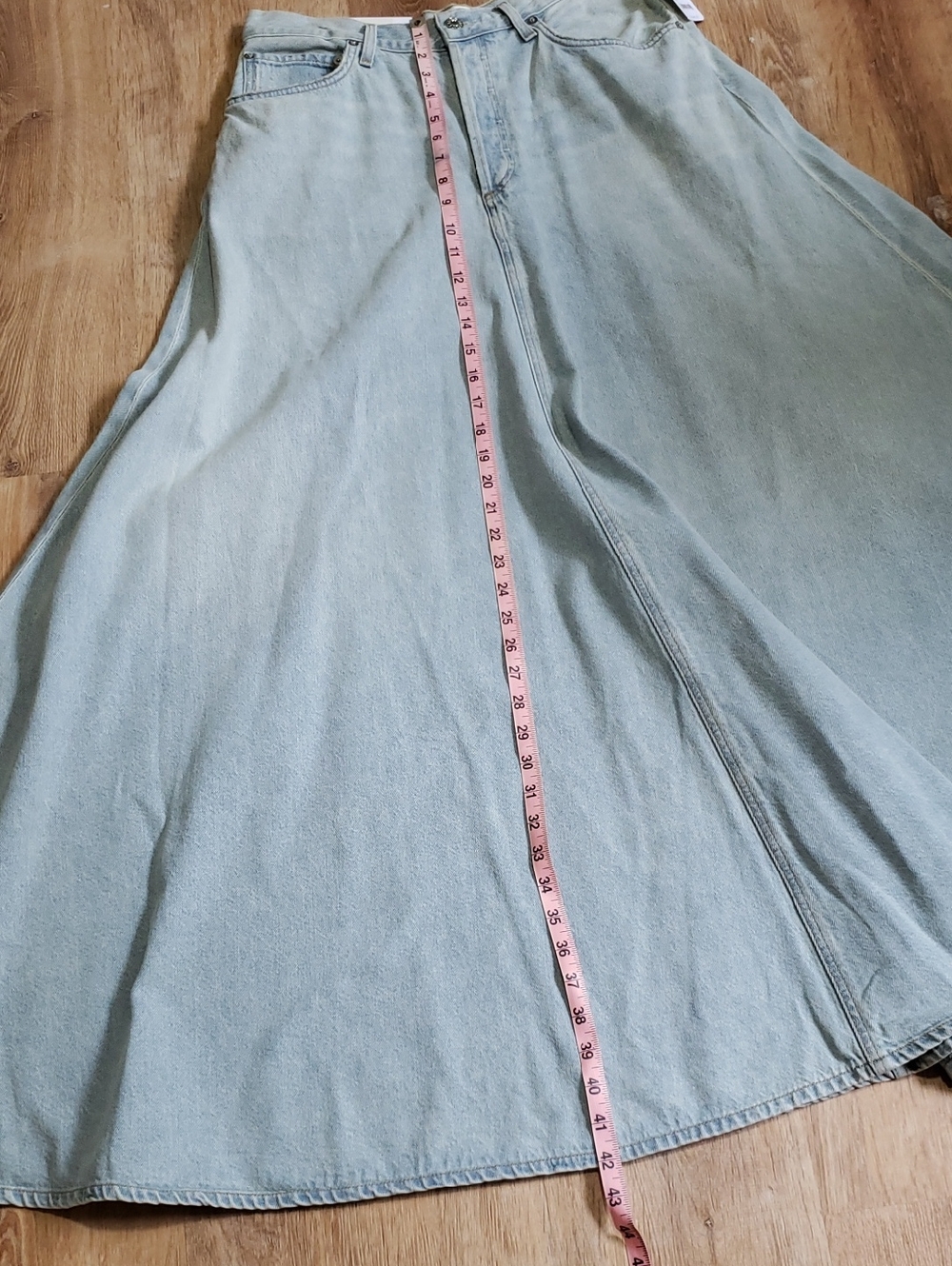 NWT Agolde Odin Jean Maxi Skirt In Color "Lost", Size 29 (US 8) - Picture 10 of 13